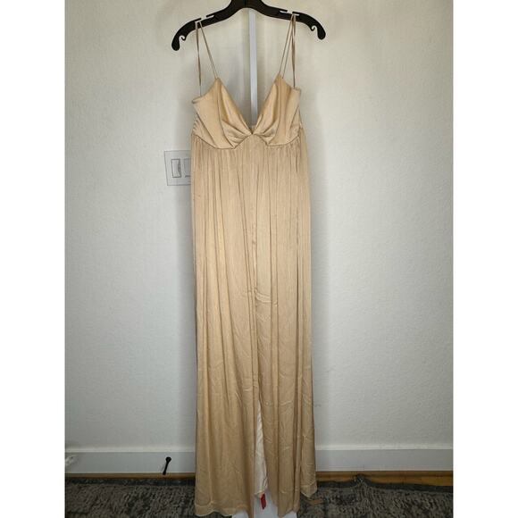 NWT Sachin & Babi Jessica Empire Waist Bridesmaid Gown Champagne Women's Size 8 - Picture 2 of 7